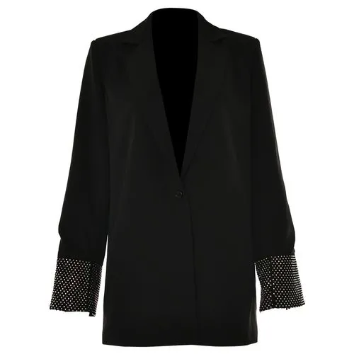 Everyday Lapel Stitching Solid Color Polyester Long-sleeved Blazer