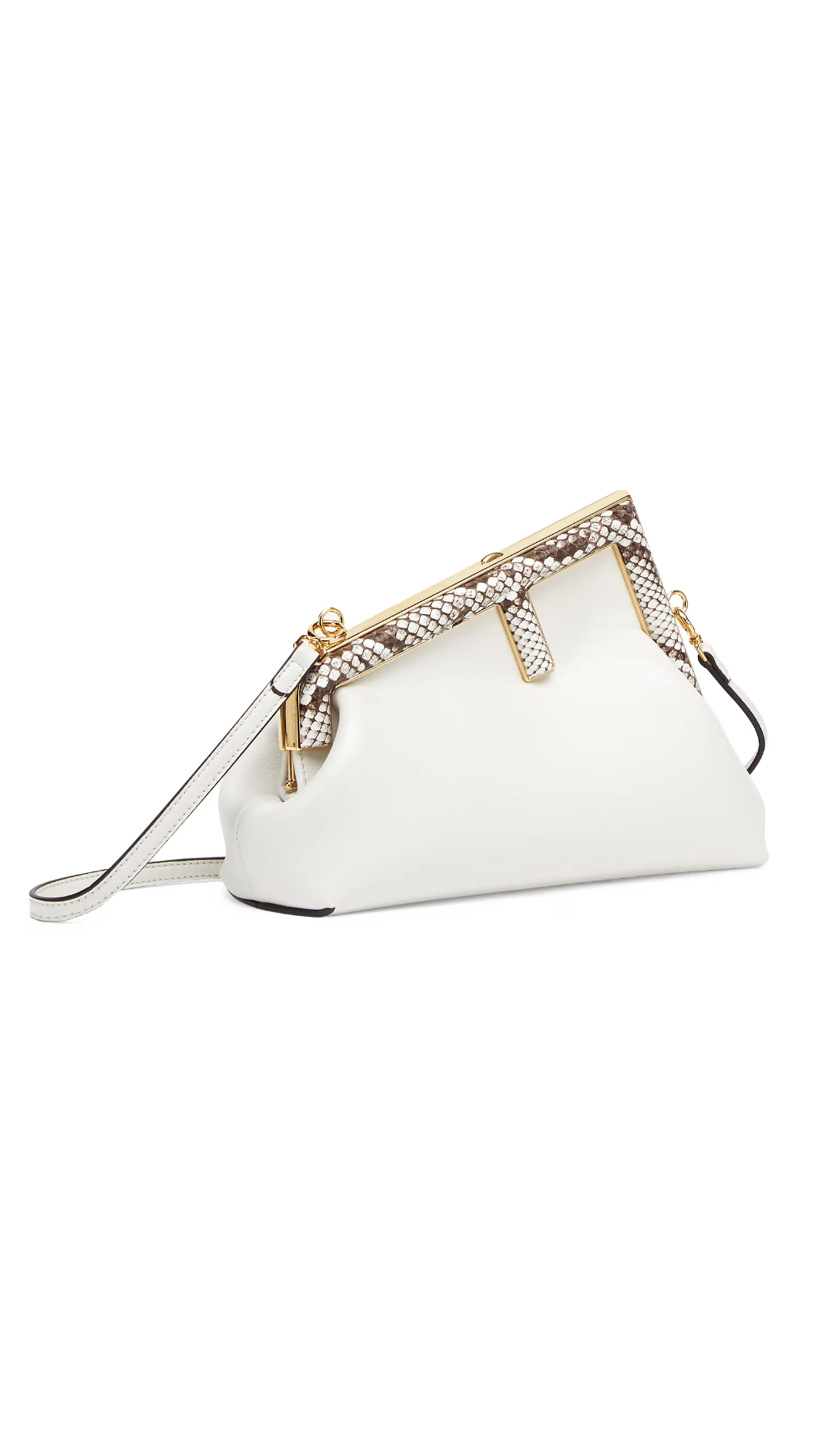 Fendi First Small Exotic Bag - White