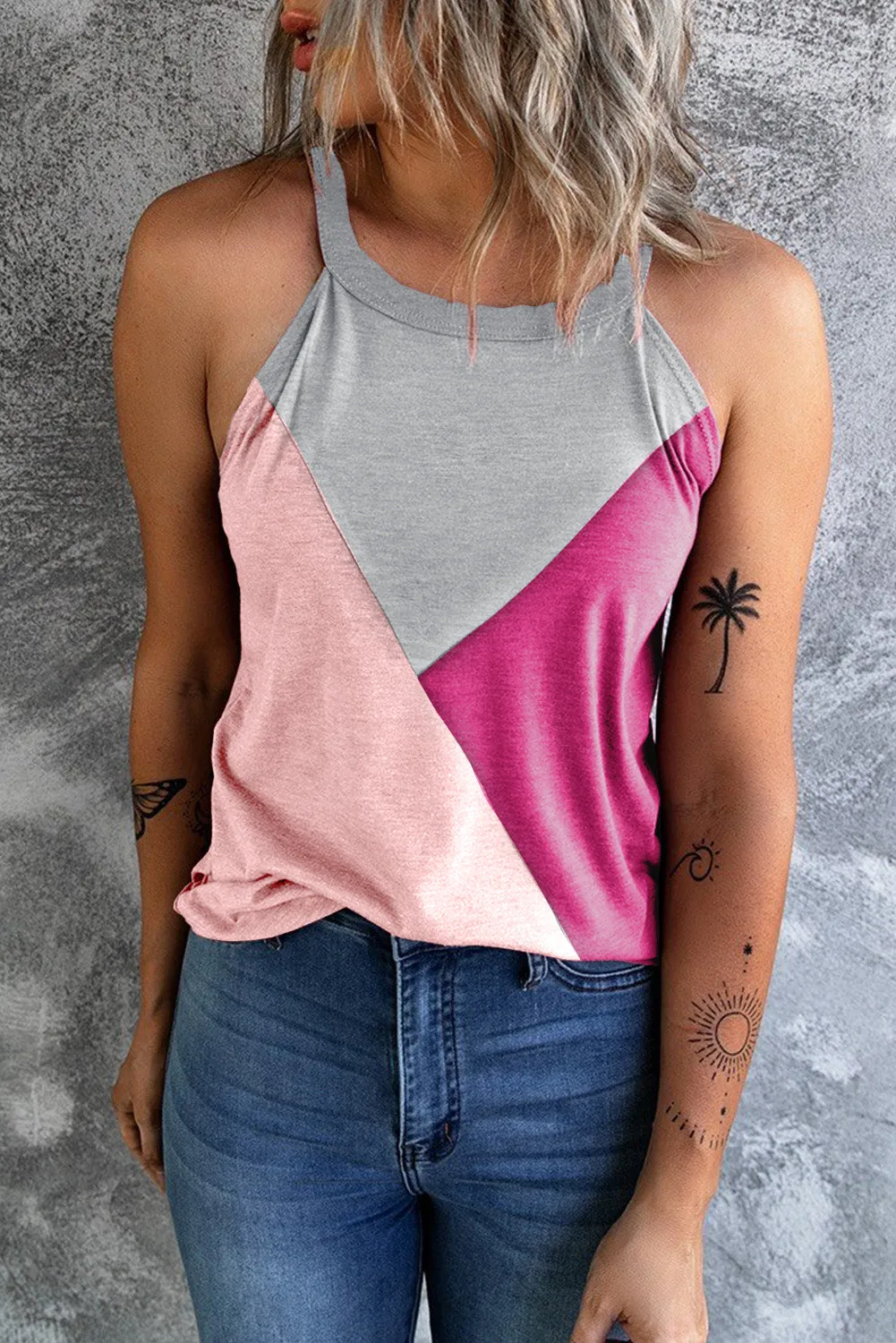 Geo Color Block Tank