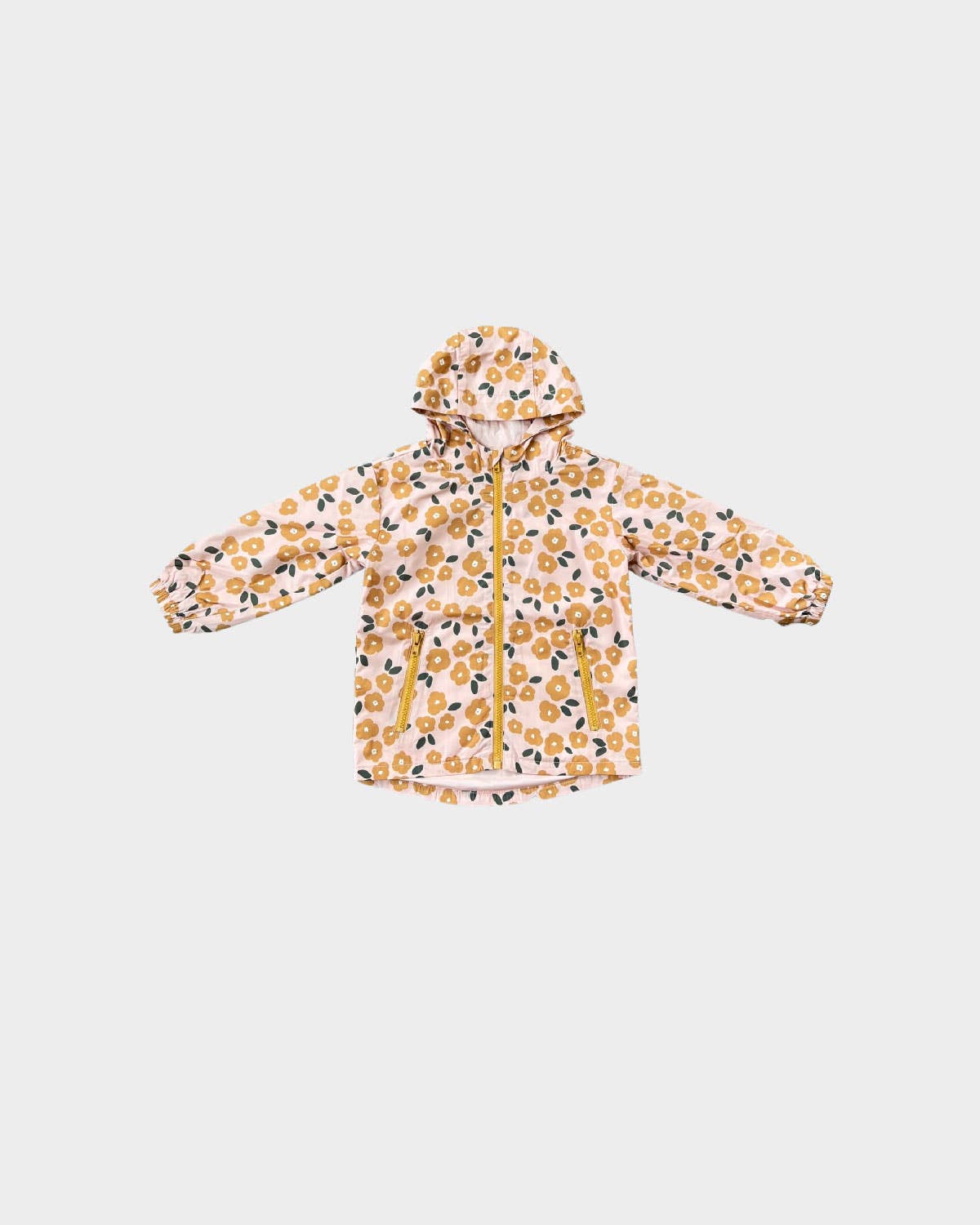 Gold Floral Rain Coat