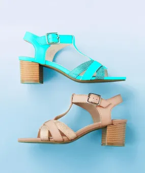 Heeled Leather Sandal