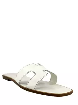 HERMES Calfskin Leather Oran Sandals Size 12