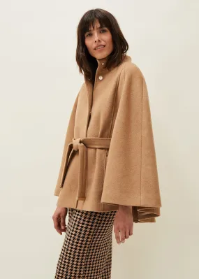 Jodie Wool Blend Cape Coat