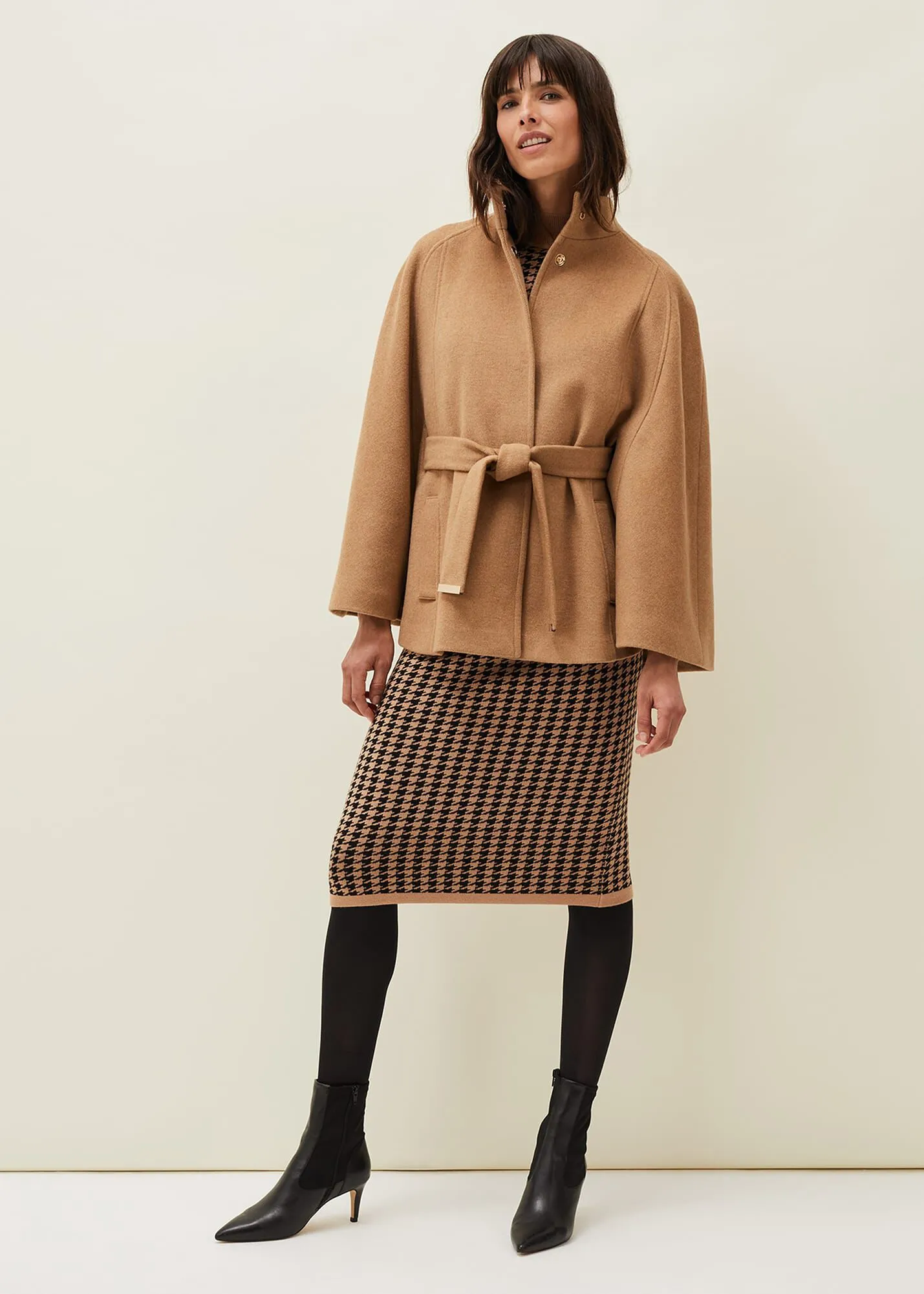 Jodie Wool Blend Cape Coat