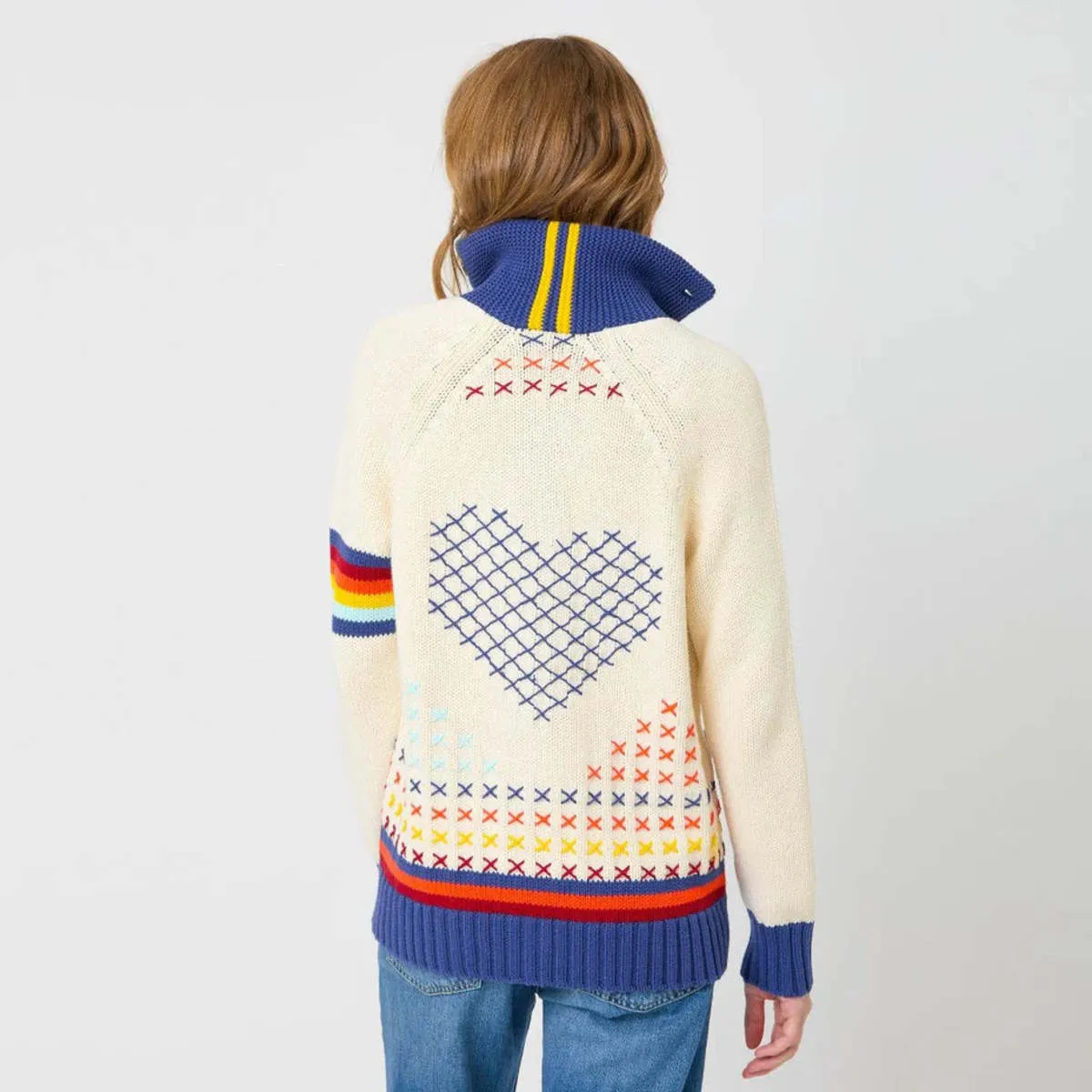 Joy Imperfect Heart Sweater Coat - Birch