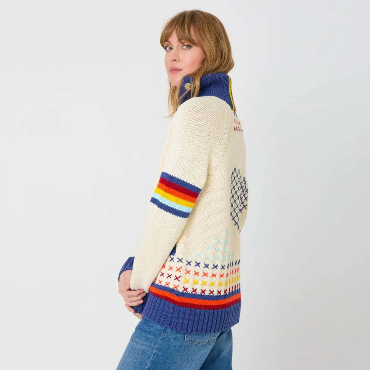 Joy Imperfect Heart Sweater Coat - Birch