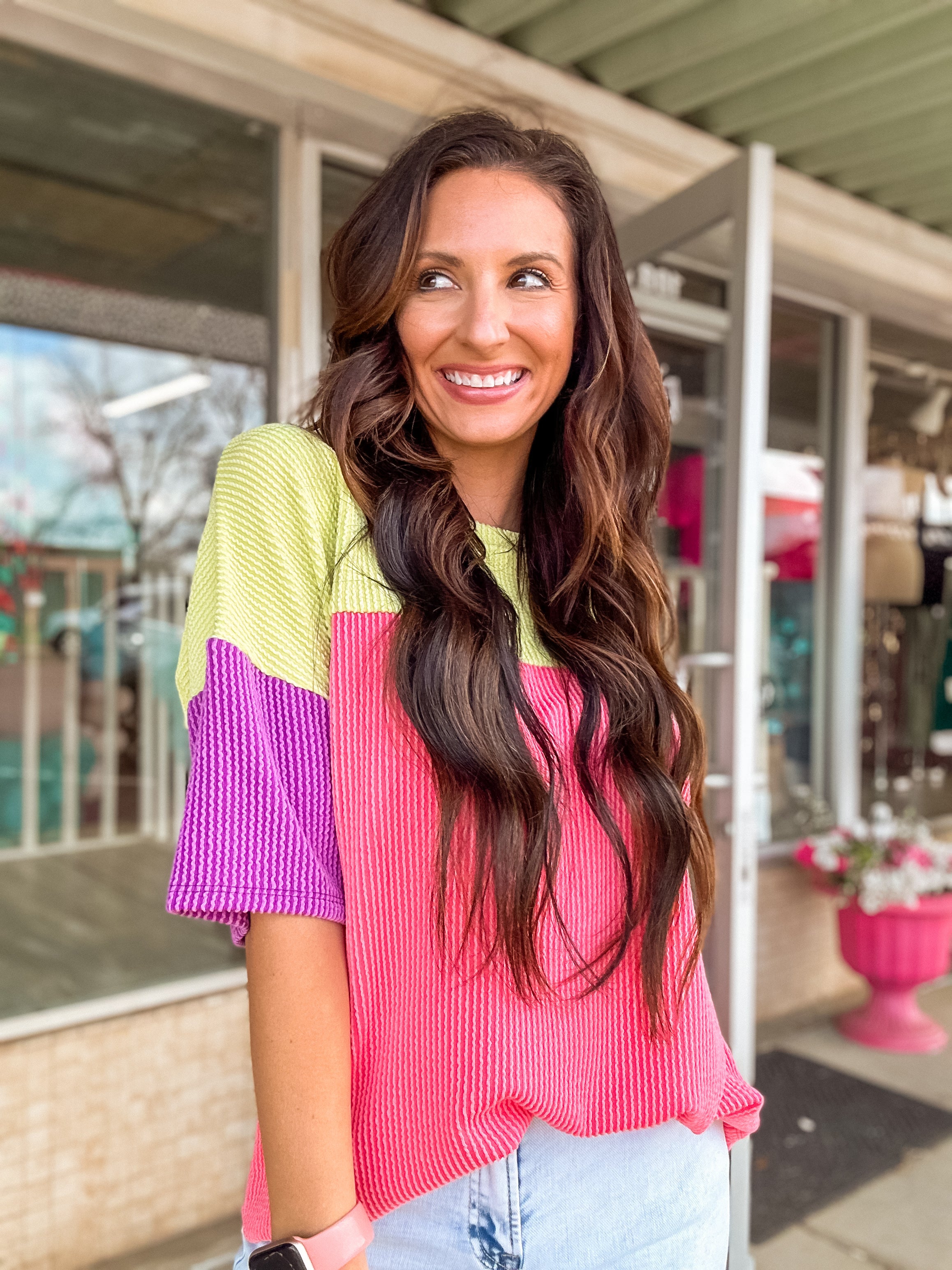 Kelly Color Block Top