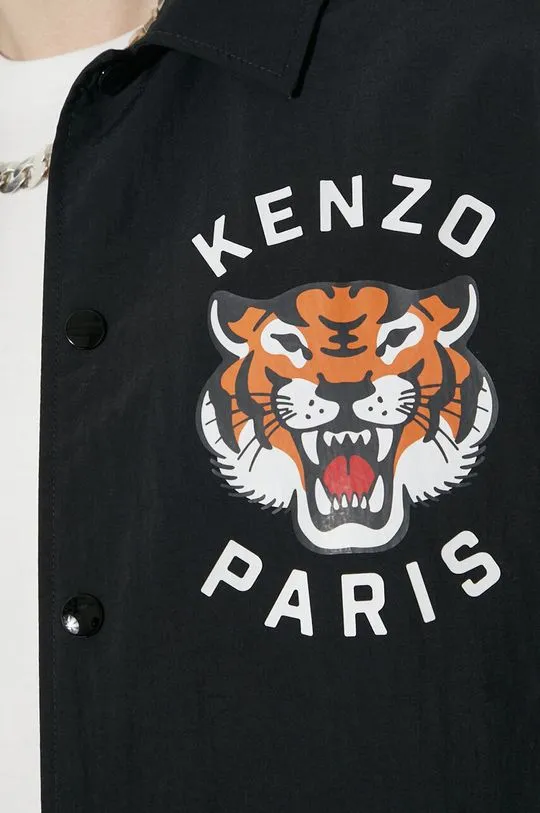 Kenzo jacket Lucky Tiger Padded Coach men's black color FE55BL0629NG.99