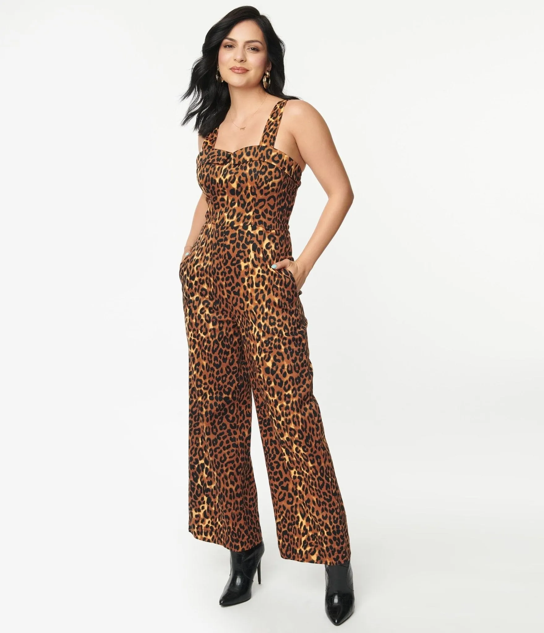 Leopard Print Feline Friendly Jumpsuit