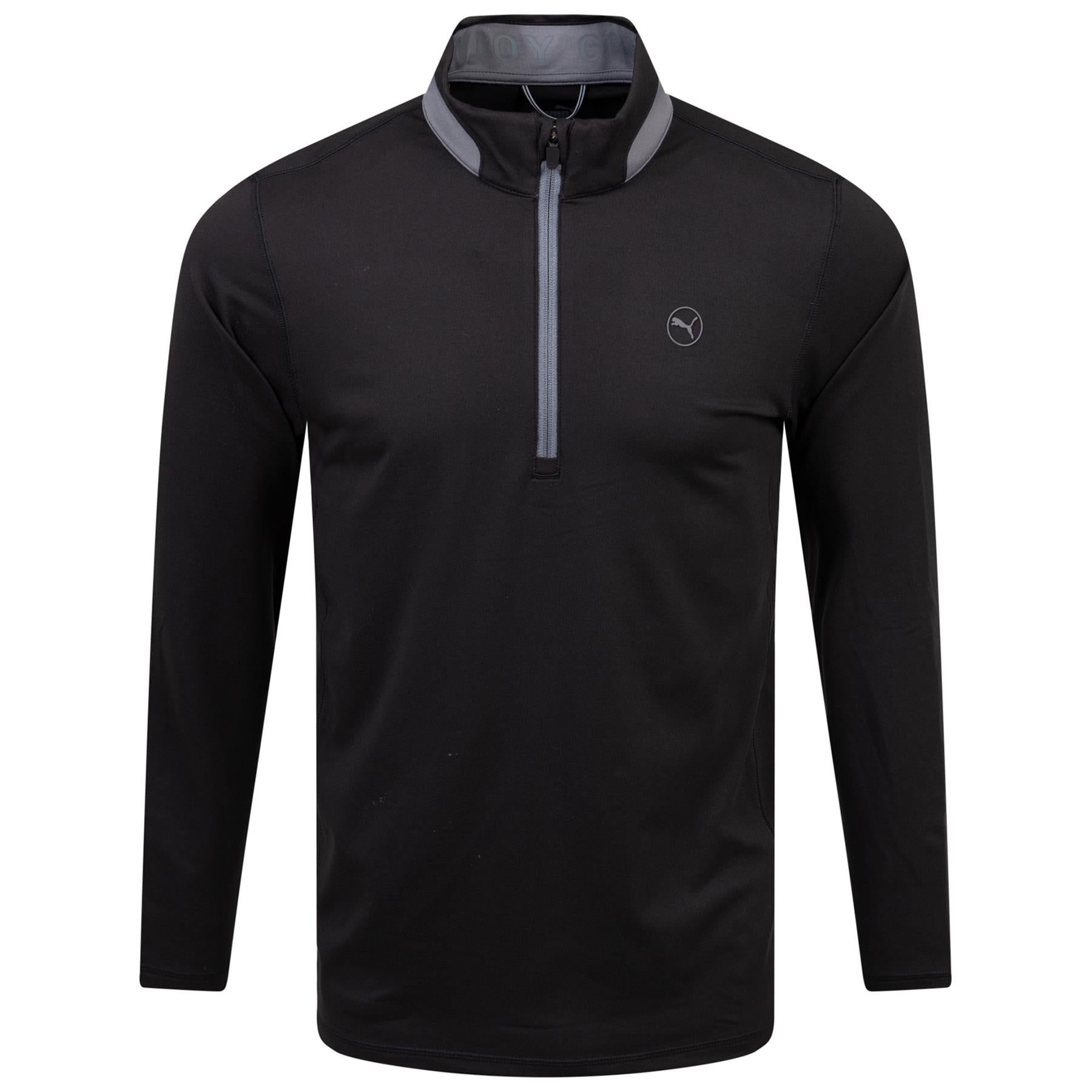 Lightweight Quarter Zip Mid Layer Black/Sky - SS24