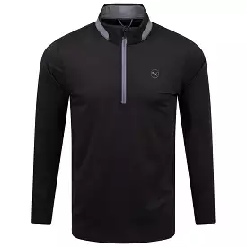 Lightweight Quarter Zip Mid Layer Black/Sky - SS24