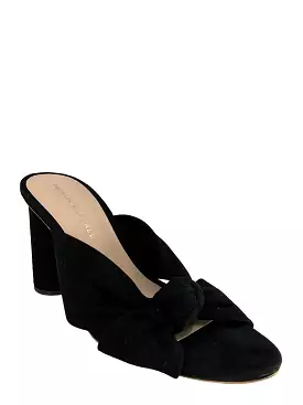 Loeffler Randall Black Suede Bow Sandals Size 7.5