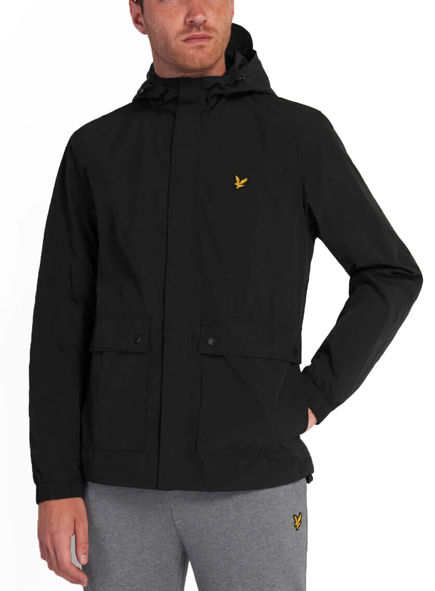 Lyle & Scott Hooded Pocket Jacket Jet Black