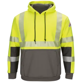 Men's Hi-Visibility Color Block Pullover Fleece Sweatshirt