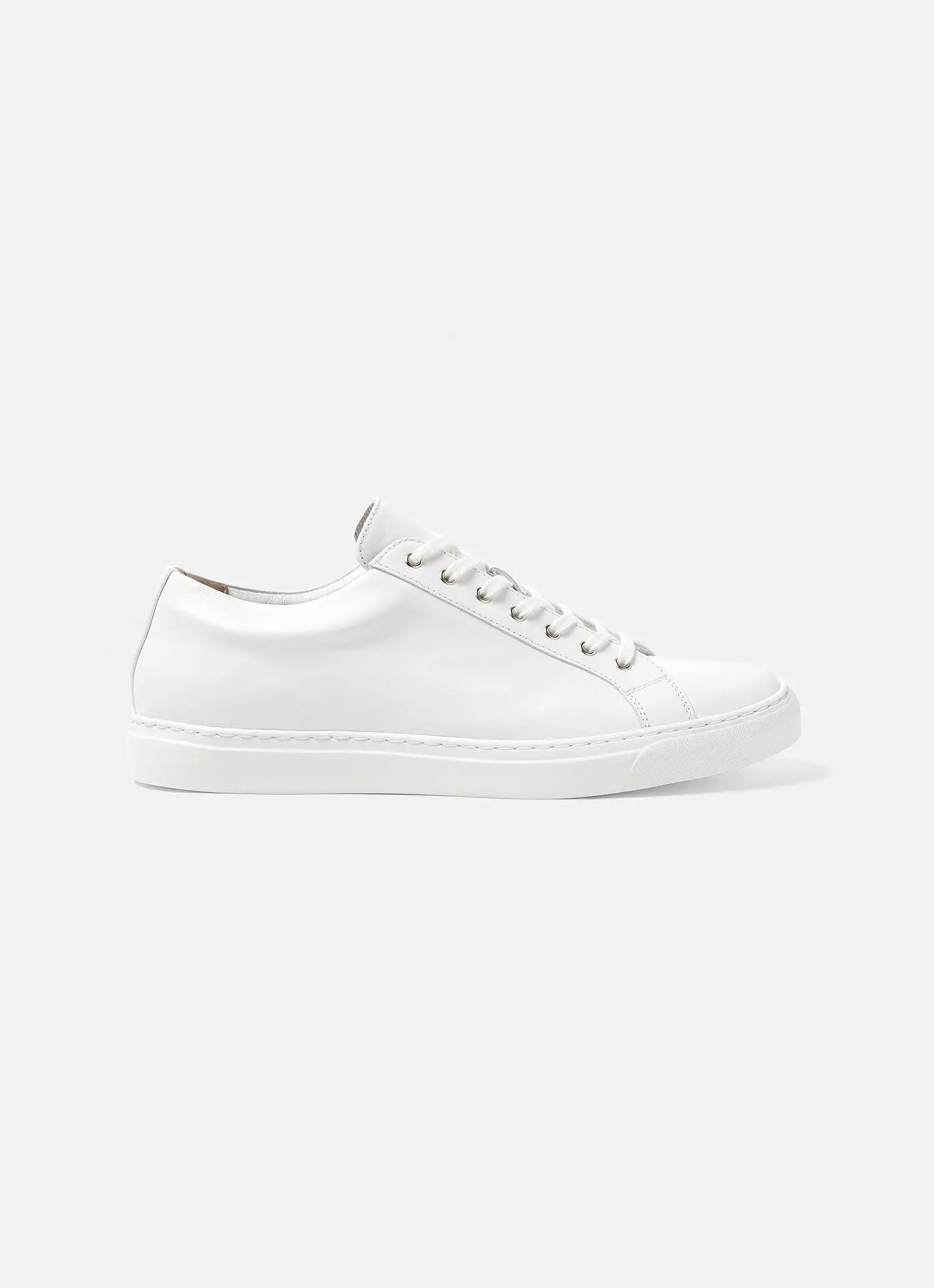 Men's Leather Tennis Shoes in White