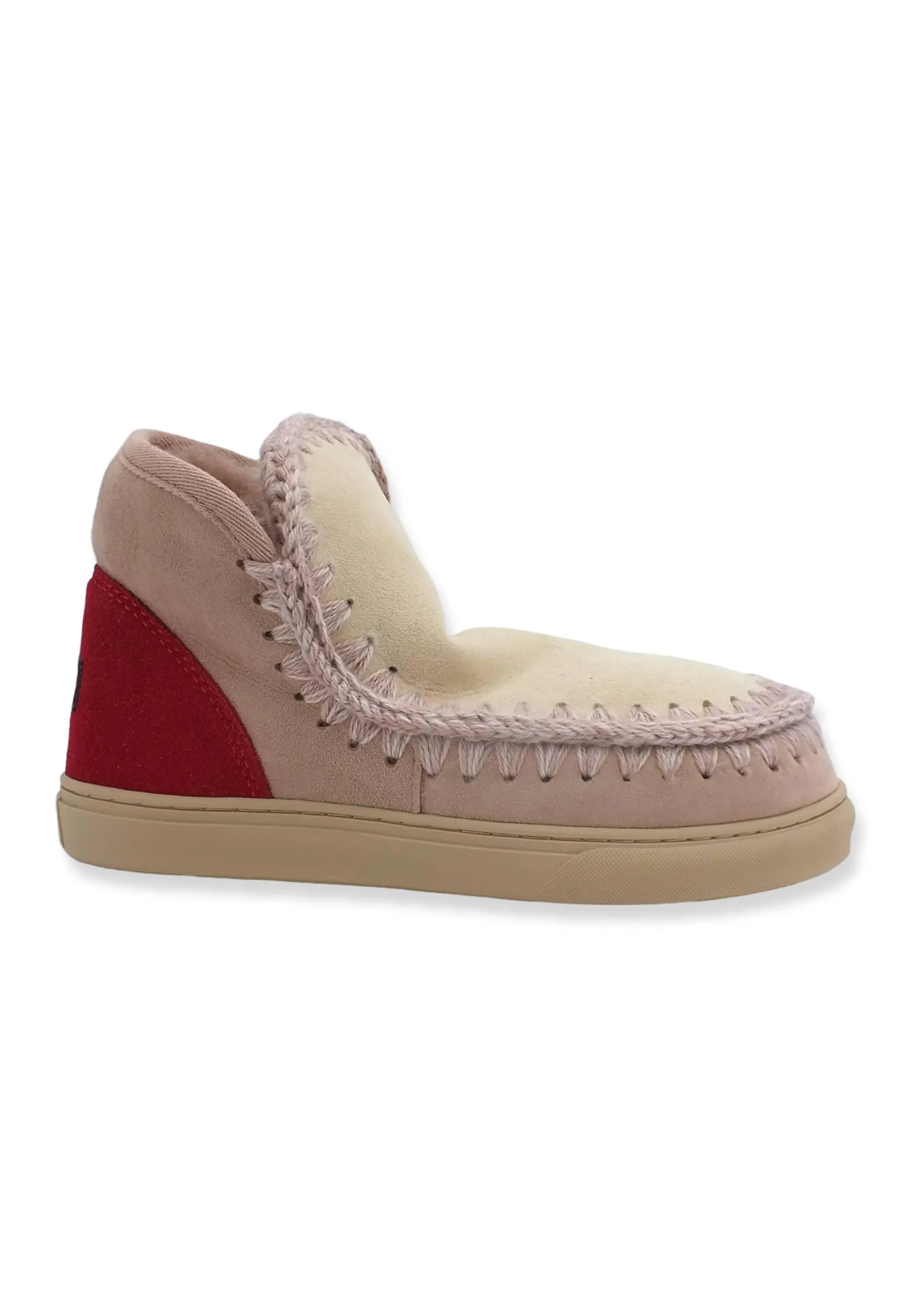 MOU Eskini Color Block Stivaletto Pelo Donna Rose Beige ChiliPepper