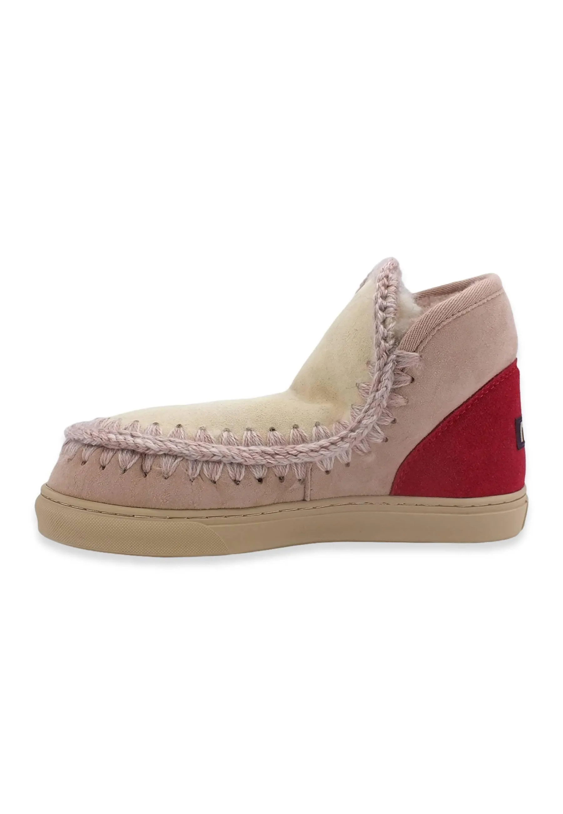 MOU Eskini Color Block Stivaletto Pelo Donna Rose Beige ChiliPepper