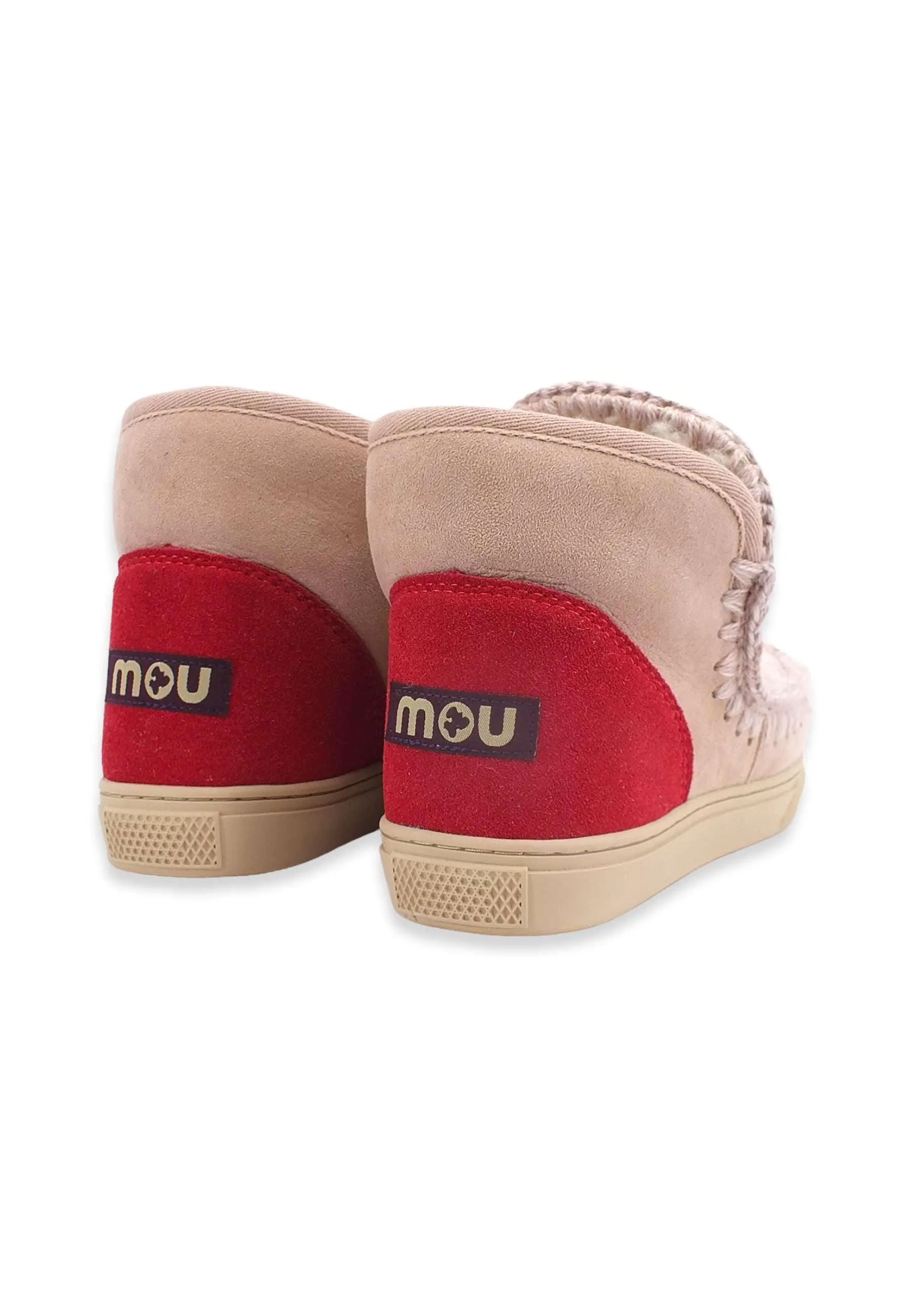 MOU Eskini Color Block Stivaletto Pelo Donna Rose Beige ChiliPepper