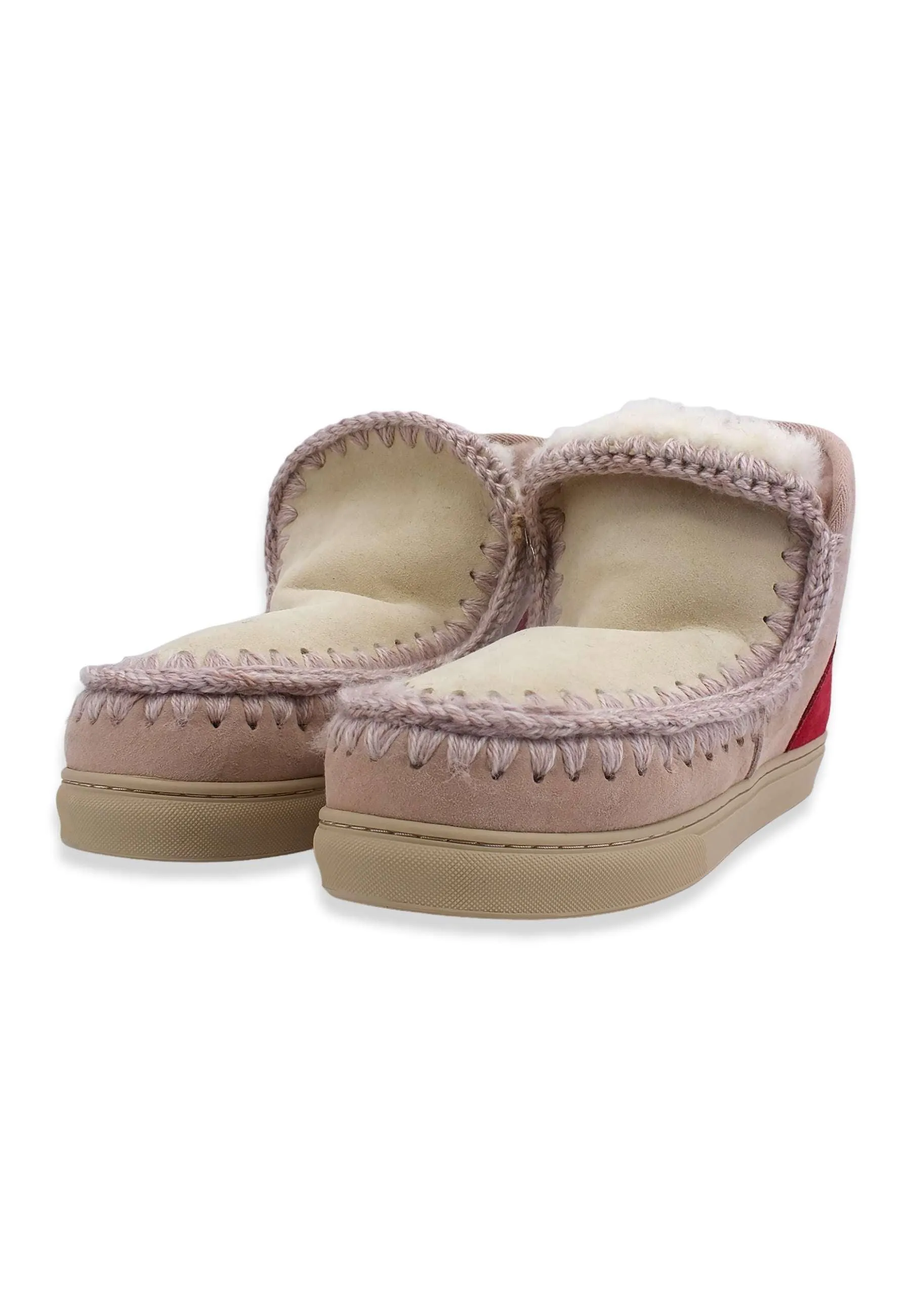 MOU Eskini Color Block Stivaletto Pelo Donna Rose Beige ChiliPepper