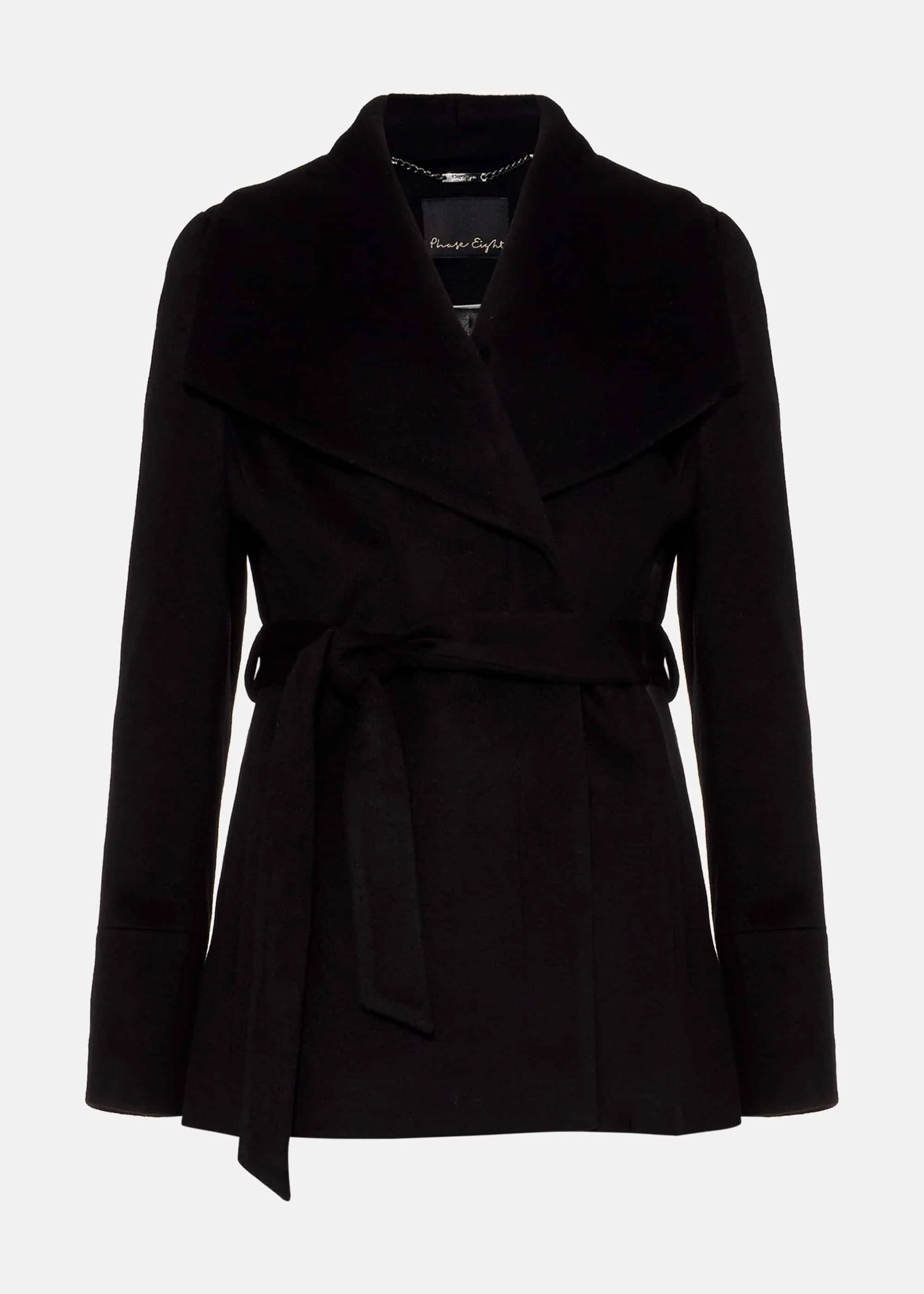 Nicci Short Belted Wool Coat