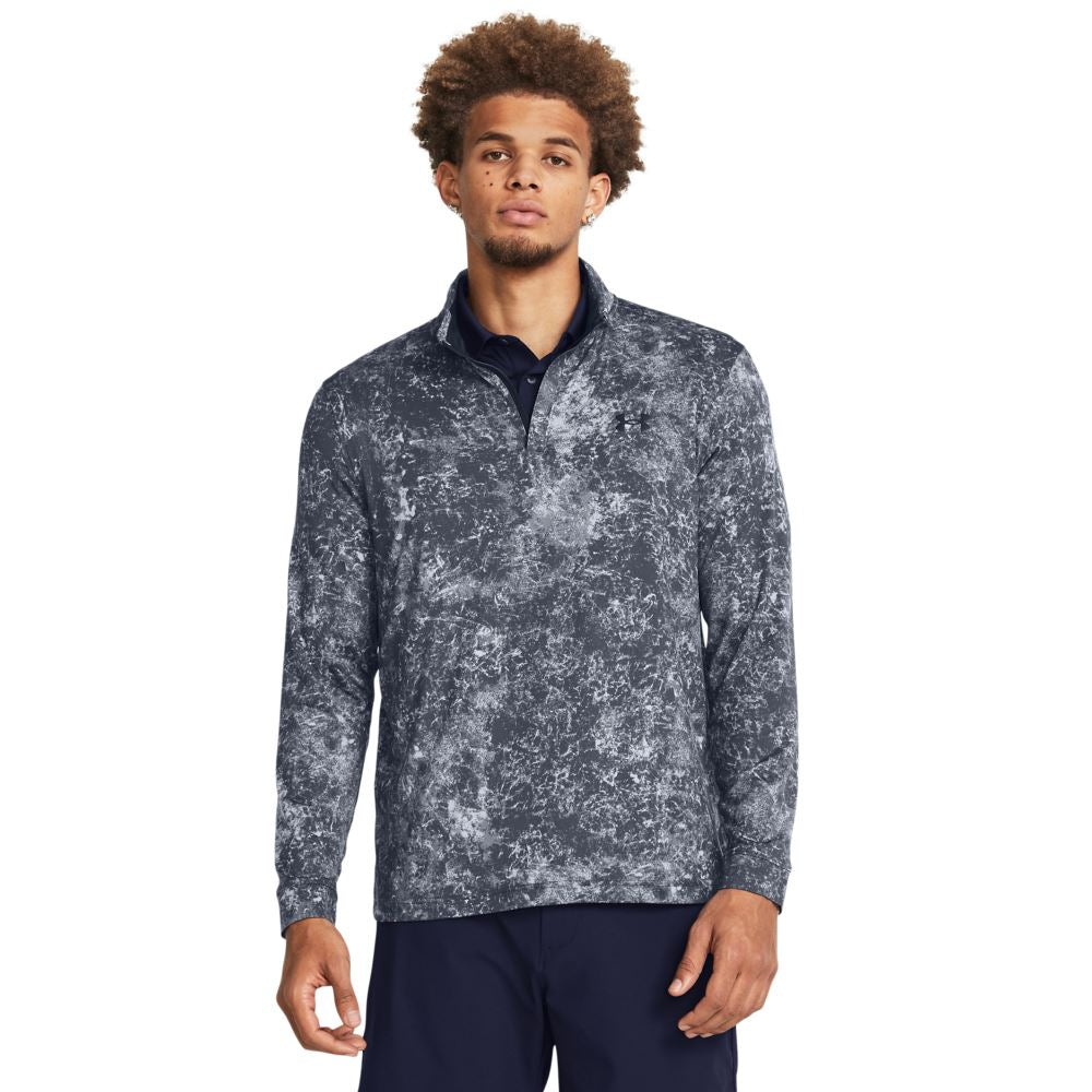 Playoff Quarter Zip Novely Mid Layer Downpour Grey - SS24