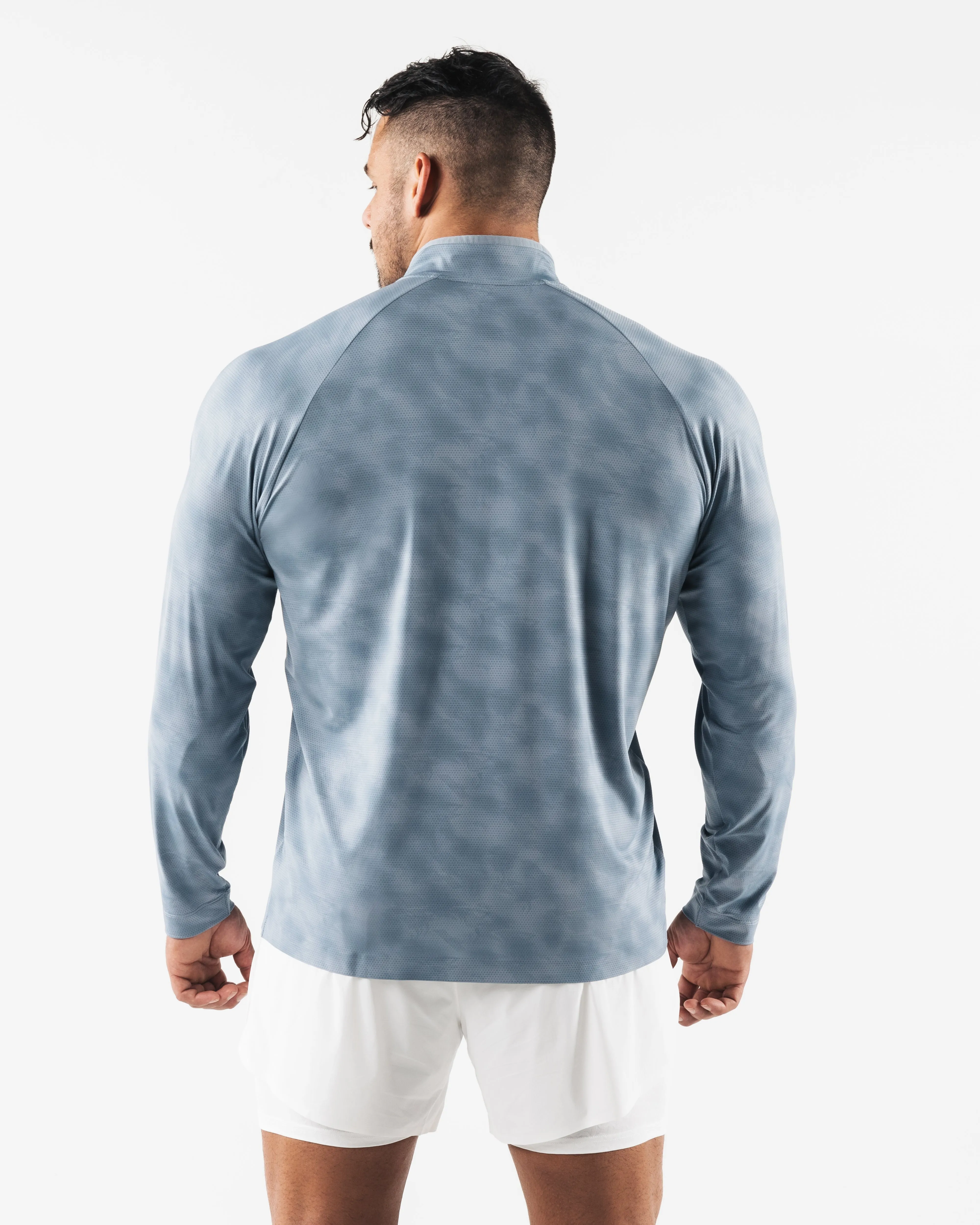 Racer Quarter Zip - Slate Print