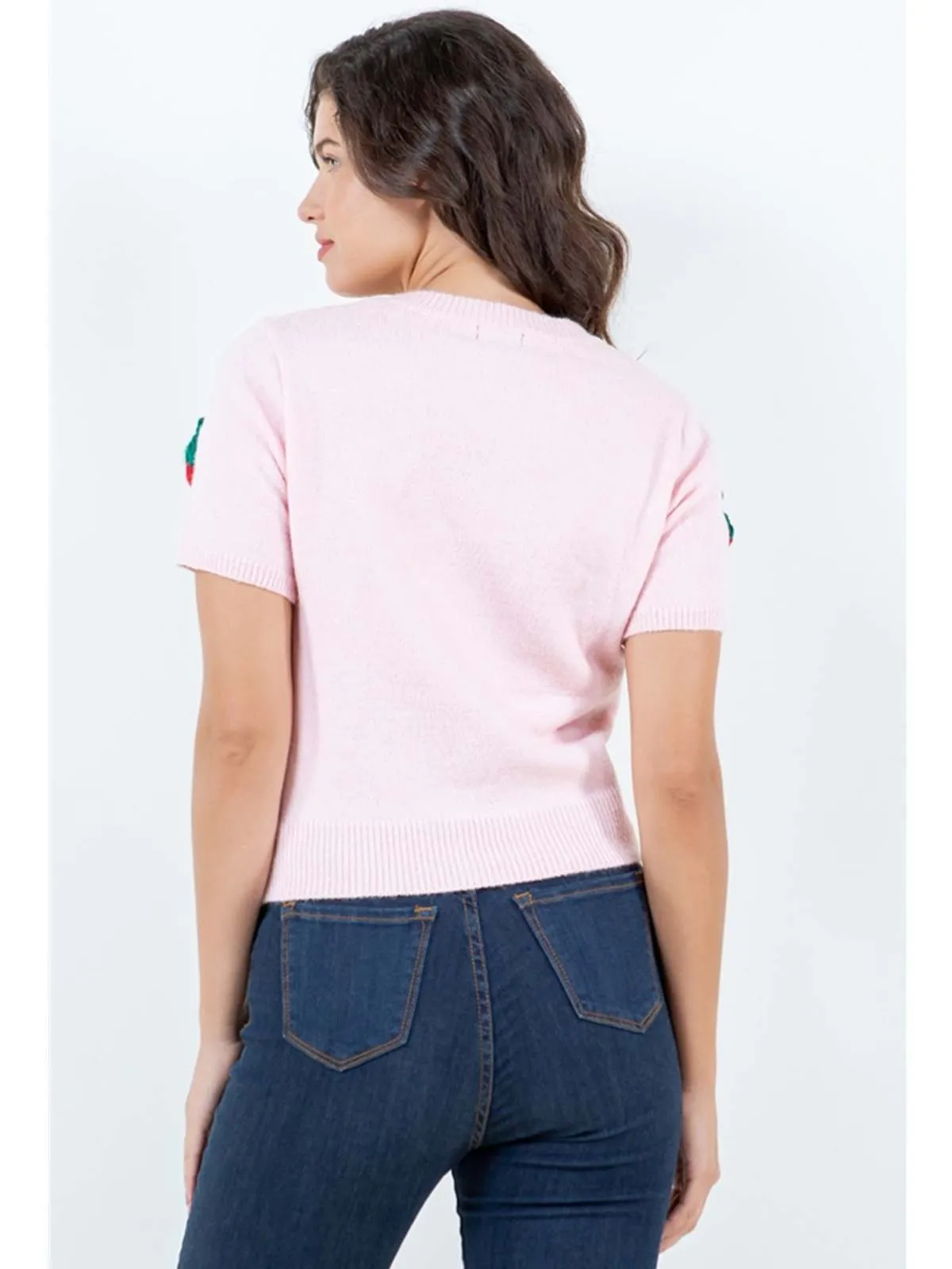 Roya Strawberry Sweater - Pink