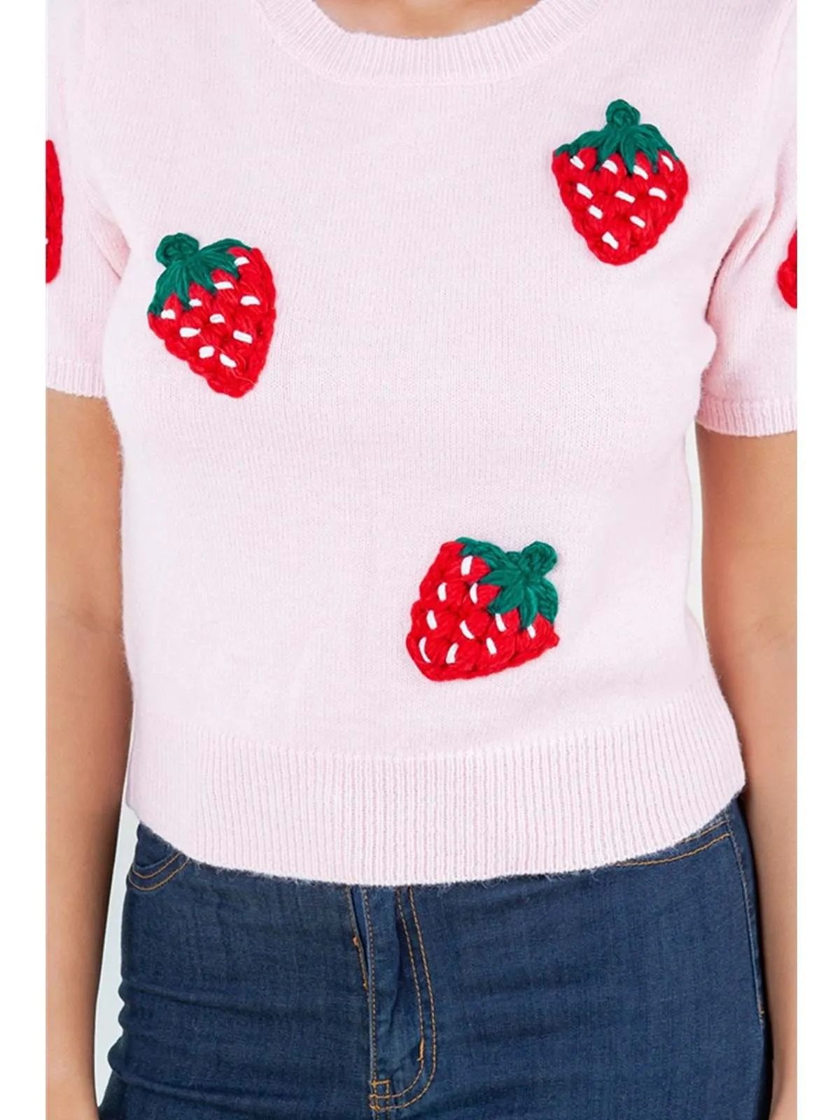 Roya Strawberry Sweater - Pink