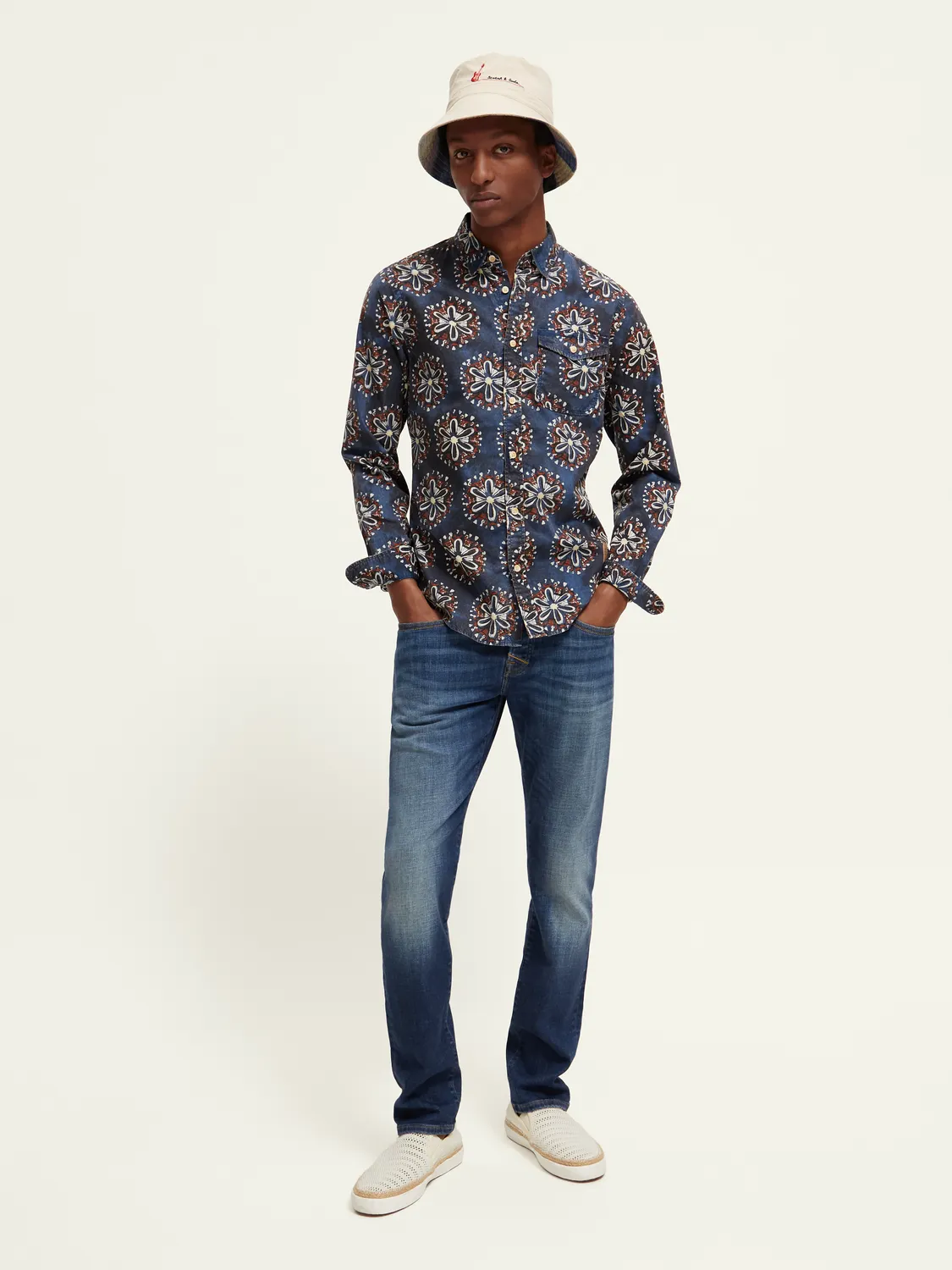 Scotch & Soda - Washed Poplin Shirt - Night Baltic