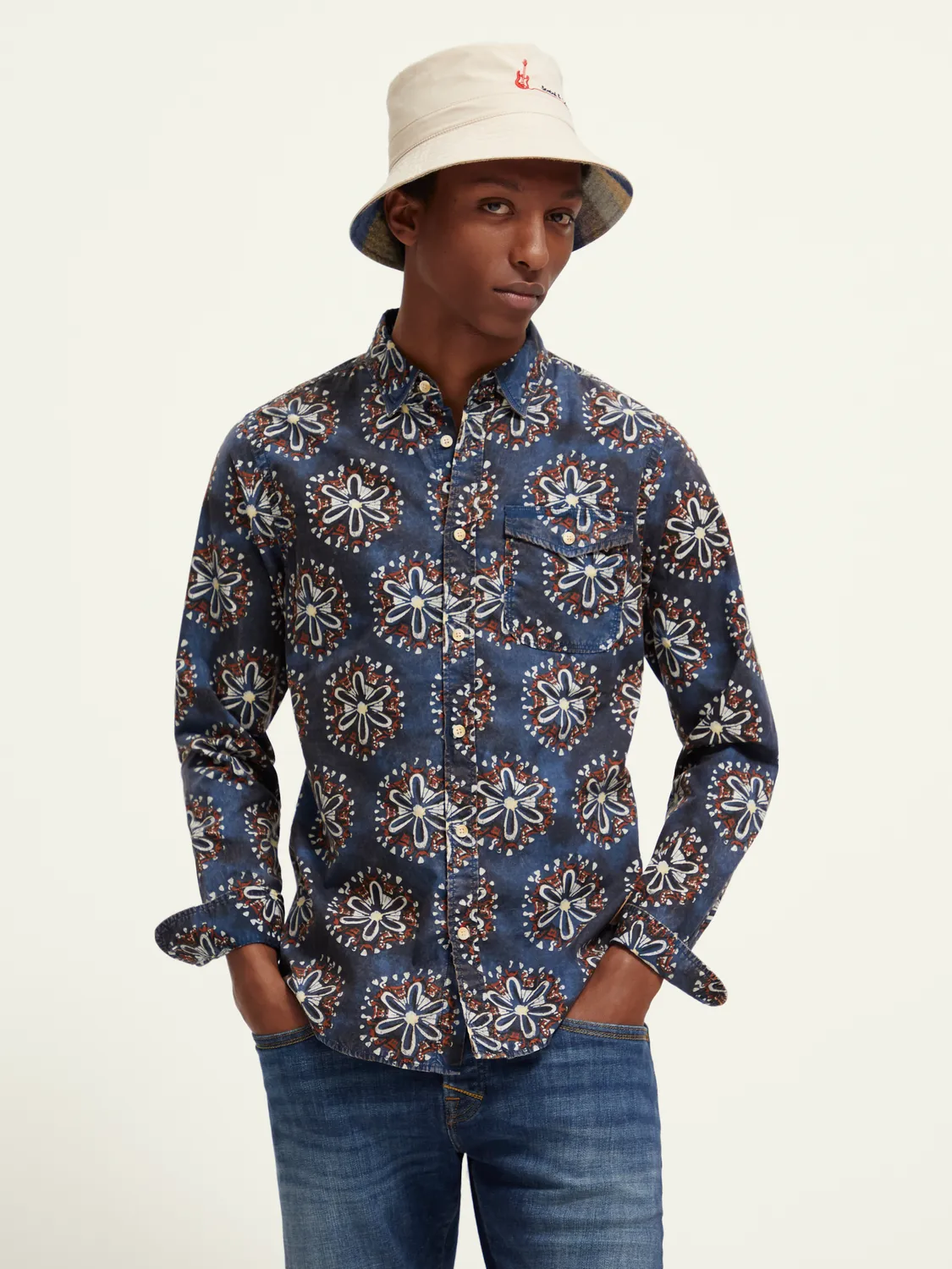 Scotch & Soda - Washed Poplin Shirt - Night Baltic