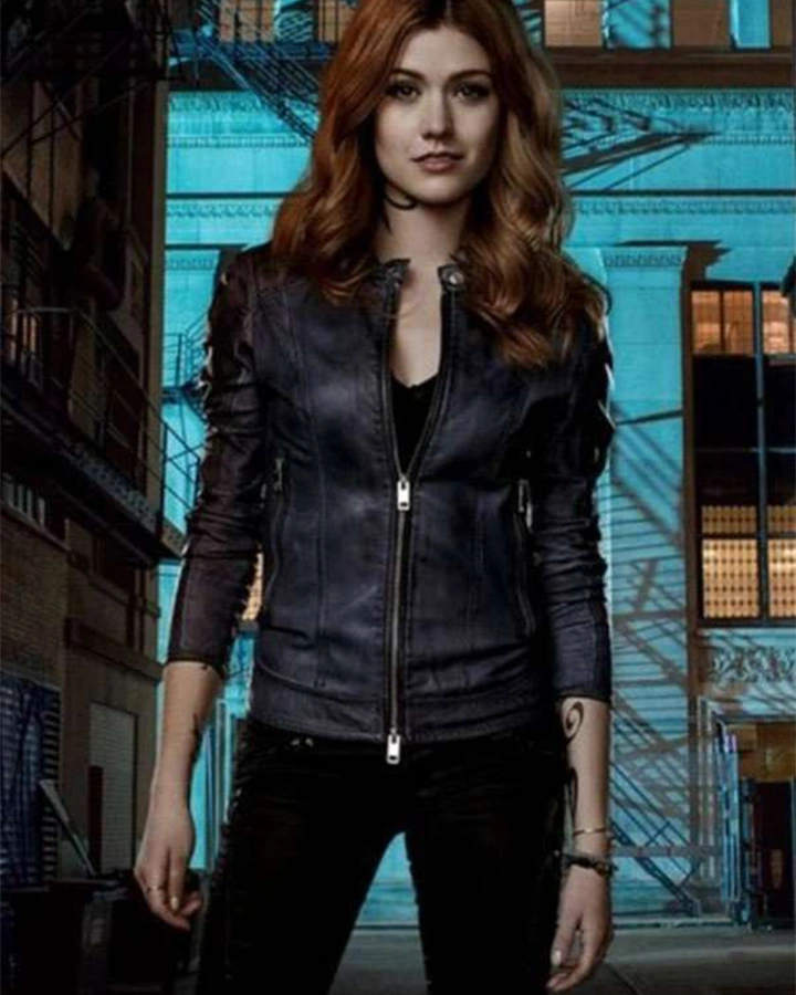 Shadowhunters Clary Fray Black Bomber Jacket - William Jacket