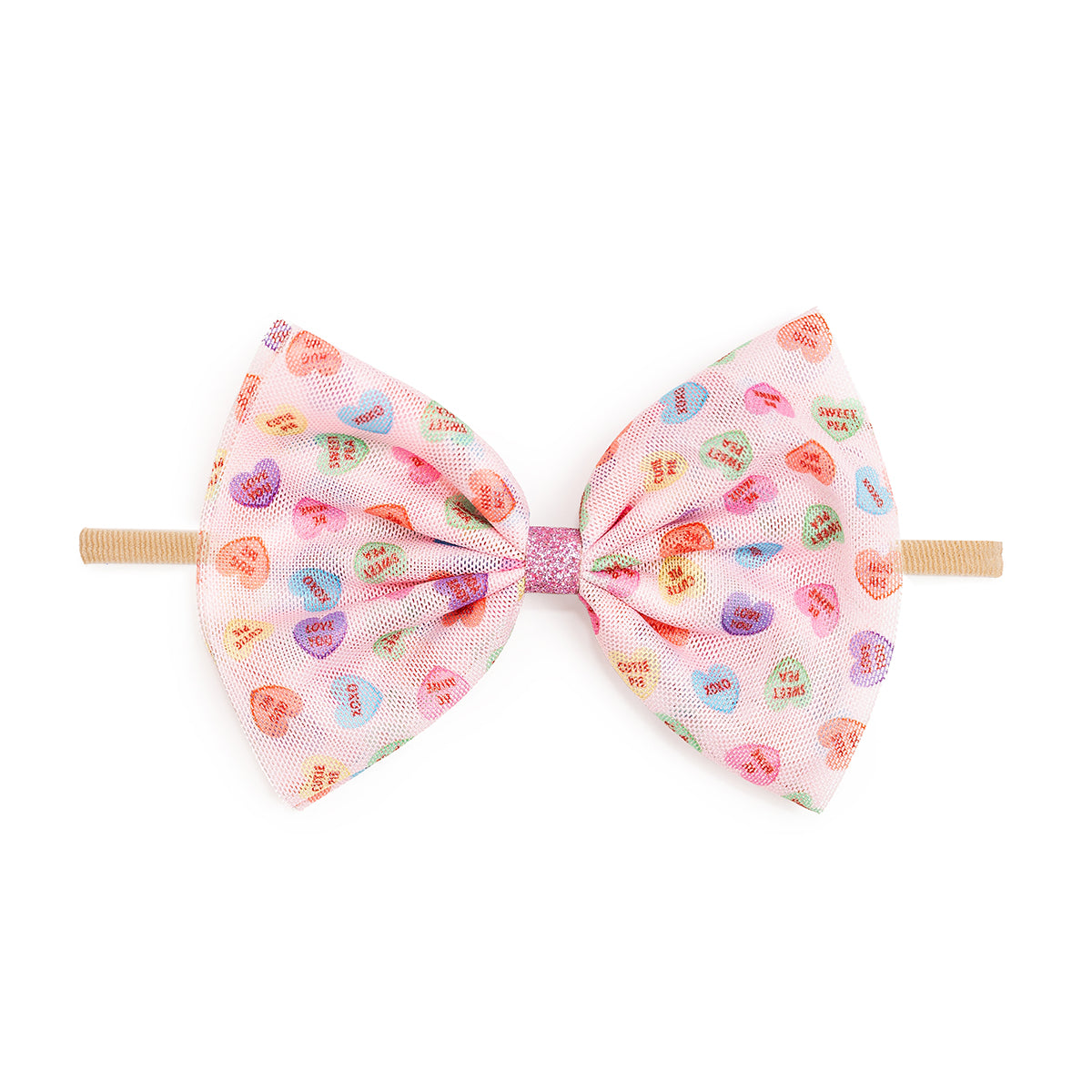 Sweet Wink Candy Hearts Valentine's Day Tulle Baby Headband