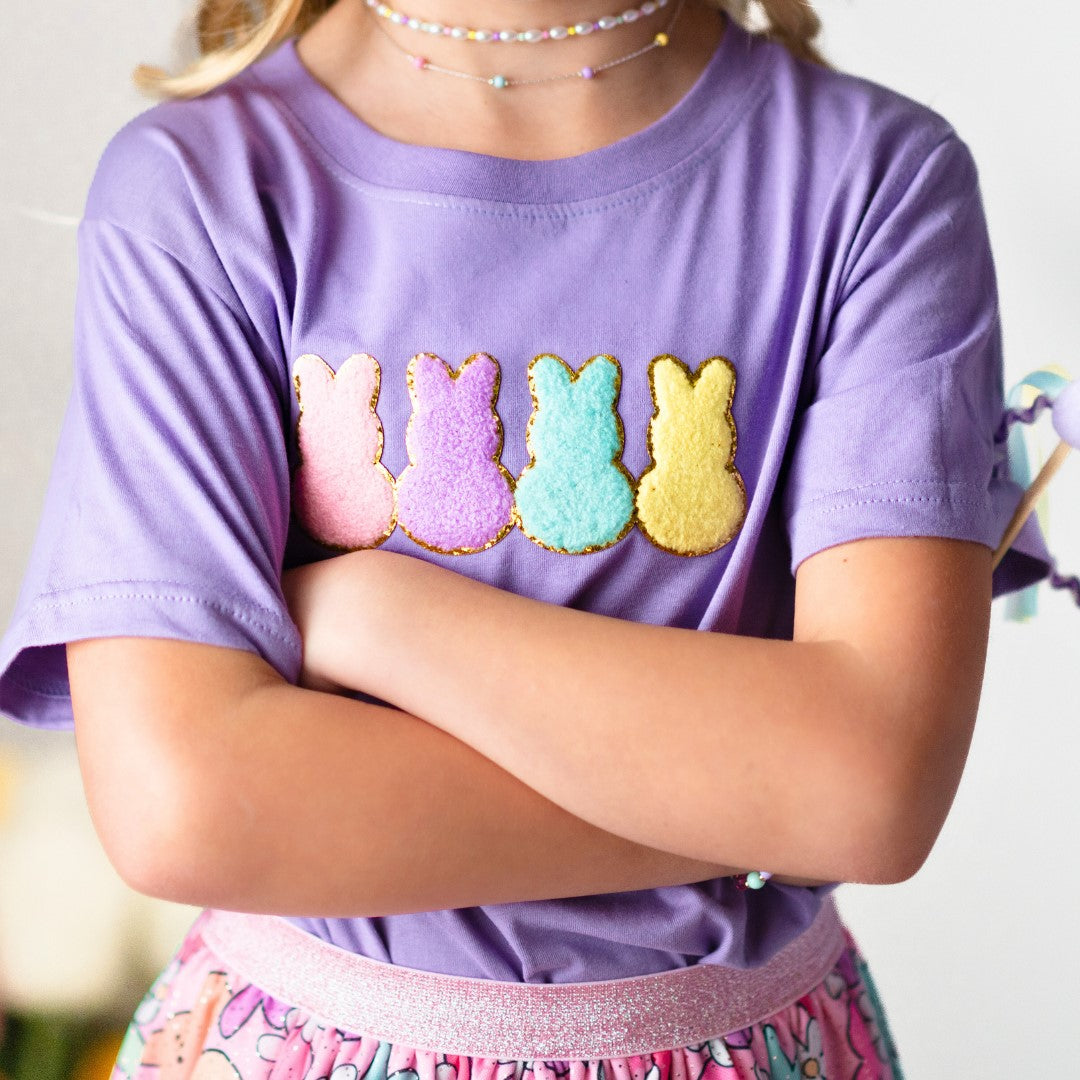 Sweet Wink Easter Peeps Patch S/S Tee - Lavender