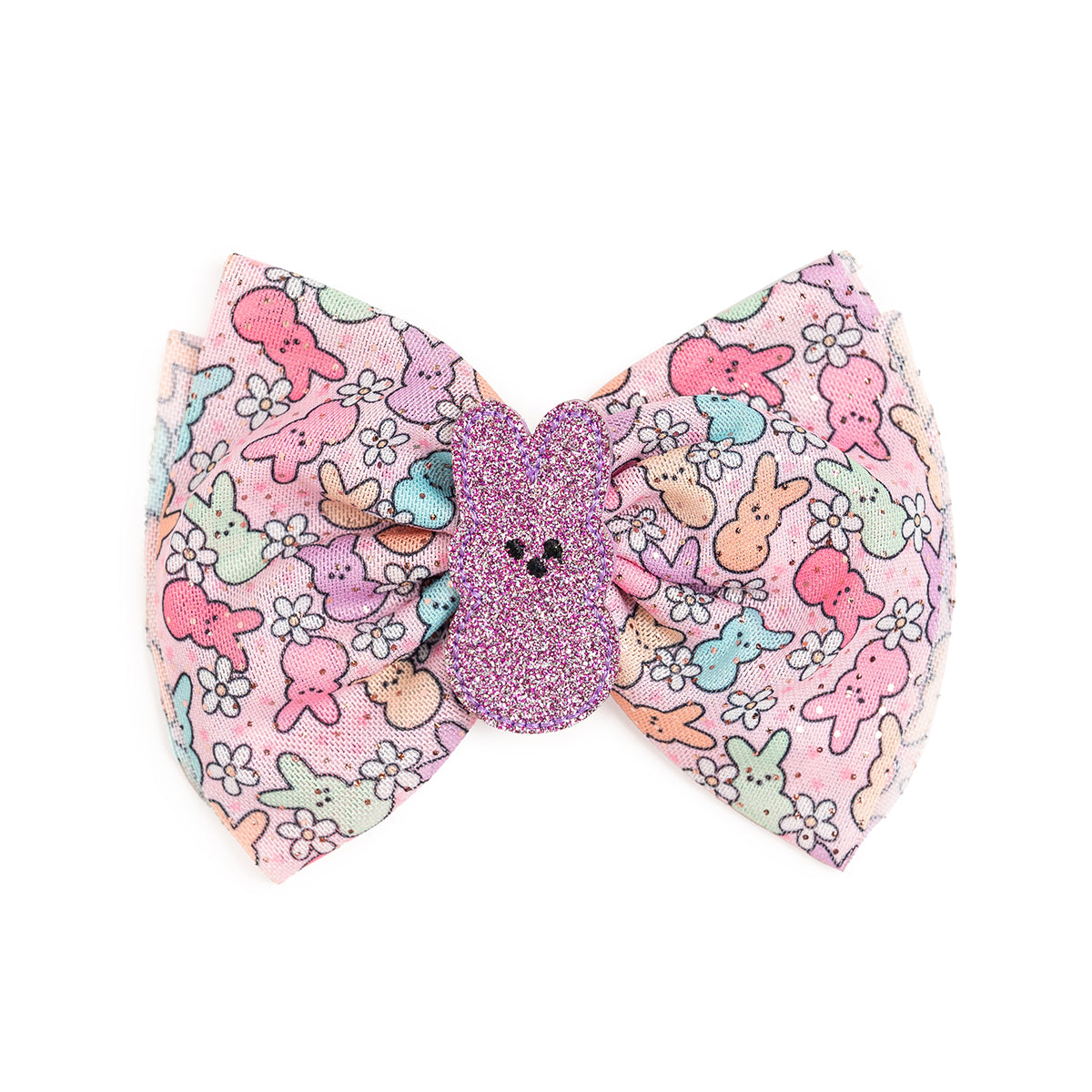 Sweet Wink Easter Peeps Tulle Bow Clip