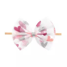 Sweet Wink Glitter Heart Valentine's Day Tulle Baby Headband