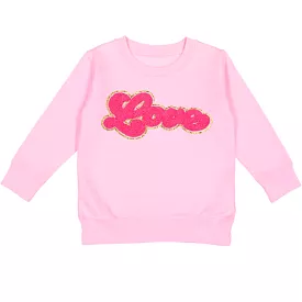 Sweet Wink Love Script Patch Valentine's Day Sweatshirt