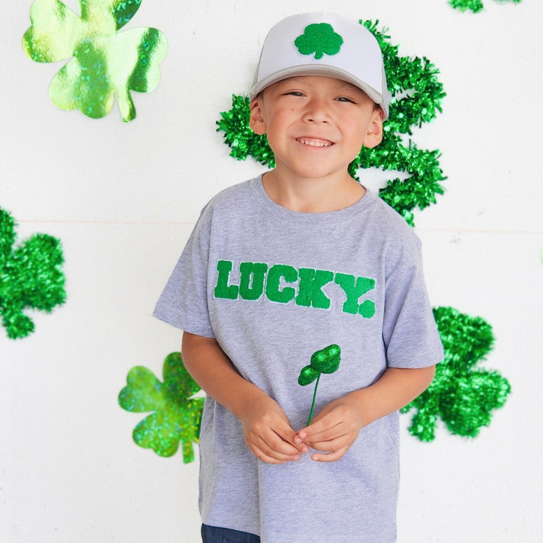 Sweet Wink Lucky Patch St. Patrick's Day S/S Tee - Gray