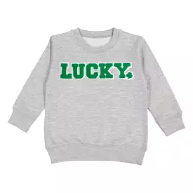 Sweet Wink Lucky Patch St. Patrick's Day Sweatshirt - Gray