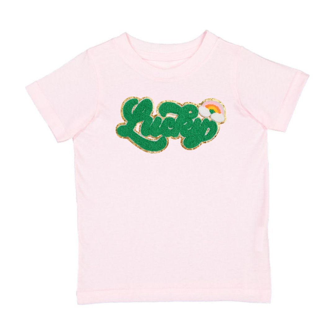 Sweet Wink Lucky Script Patch St. Patrick's Day S/S Tee - Ballet