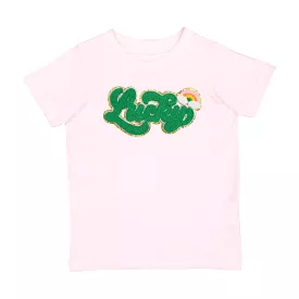 Sweet Wink Lucky Script Patch St. Patrick's Day S/S Tee - Ballet