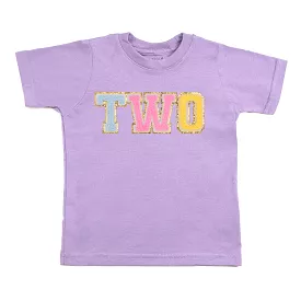 Sweet Wink Second Birthday Patch S/S Tee - Lavender