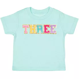 Sweet Wink Third Birthday Patch S/S Tee - Aqua