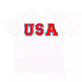 Sweet Wink USA Red Patch Adult S/S Tee - White