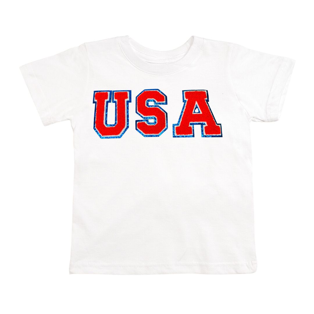 Sweet Wink USA Red Patch S/S Tee - White