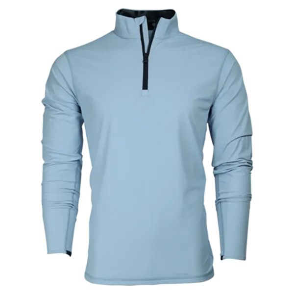 Tate Mockneck Quarter-Zip (Wolf Blue)