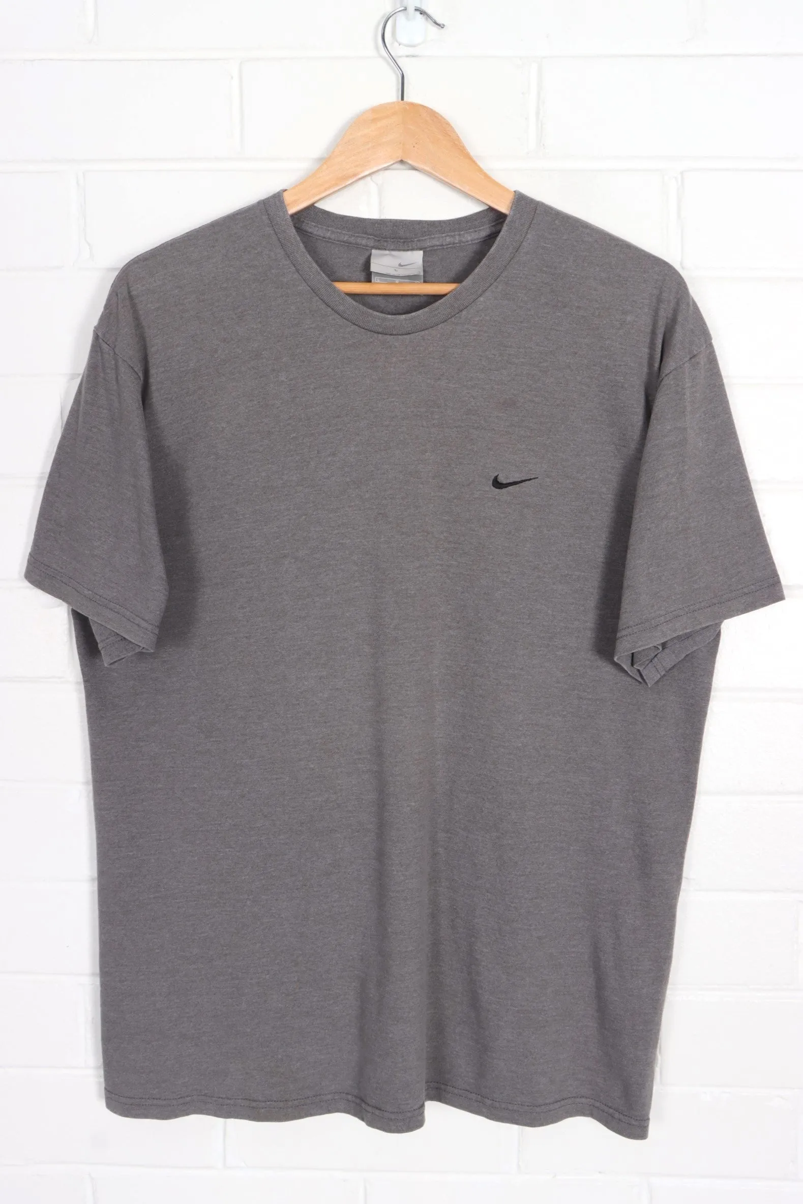 Taupe NIKE Embroidered Swoosh Logo Tee (L)