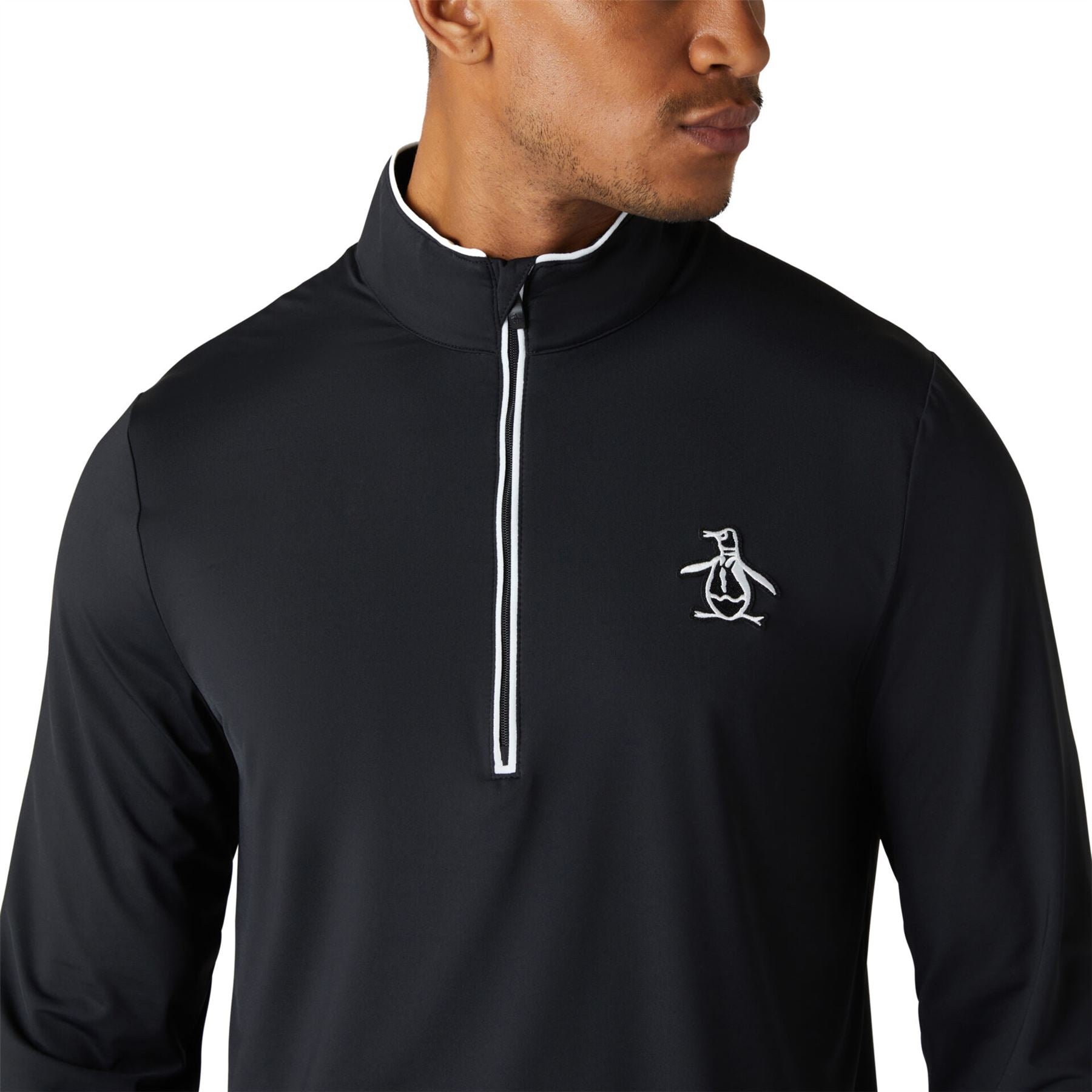 Technical Earl Quarter Zip Mid Layer Caviar Black - SS24