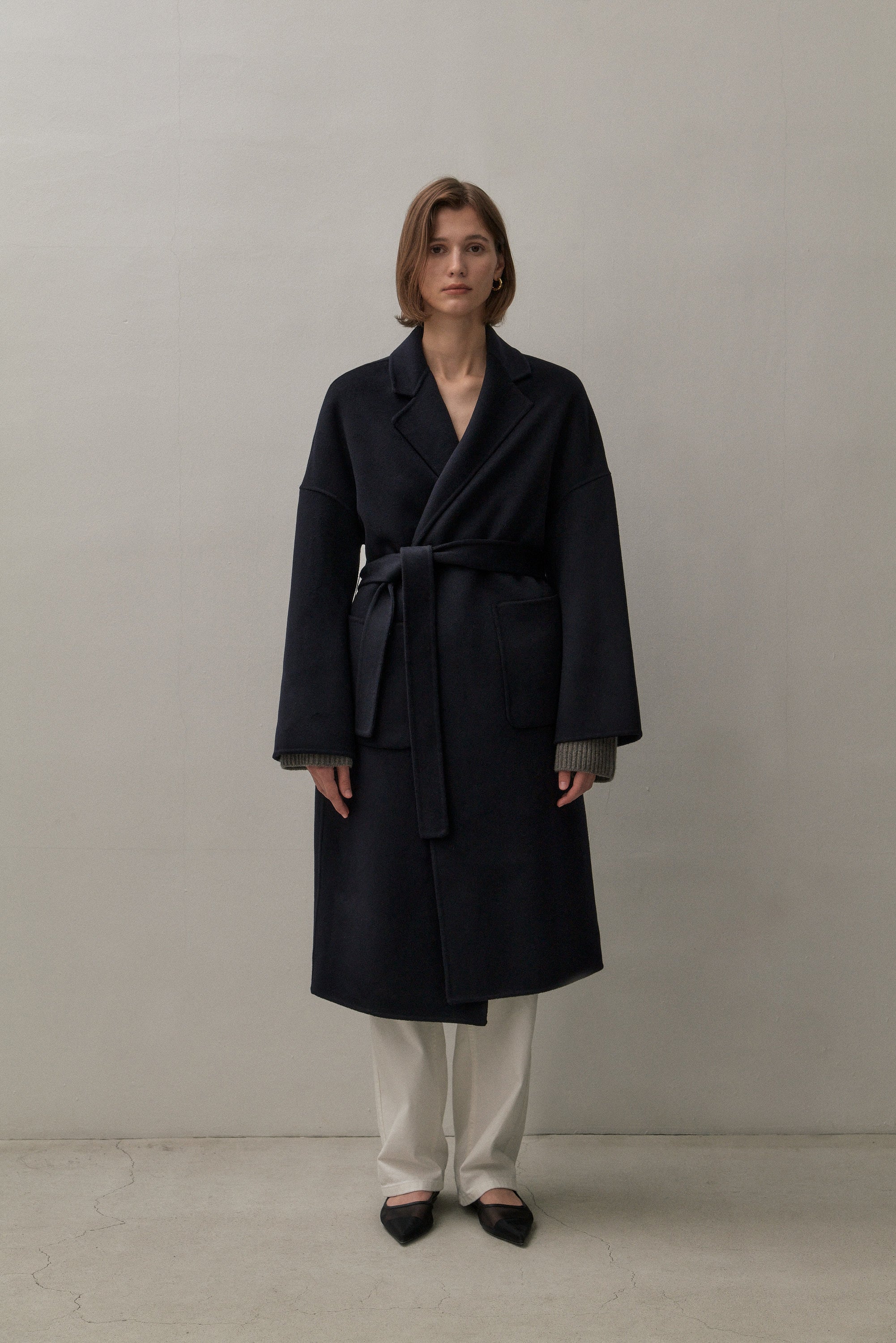 THE BOYFRIEND COAT - NAVY 90/10