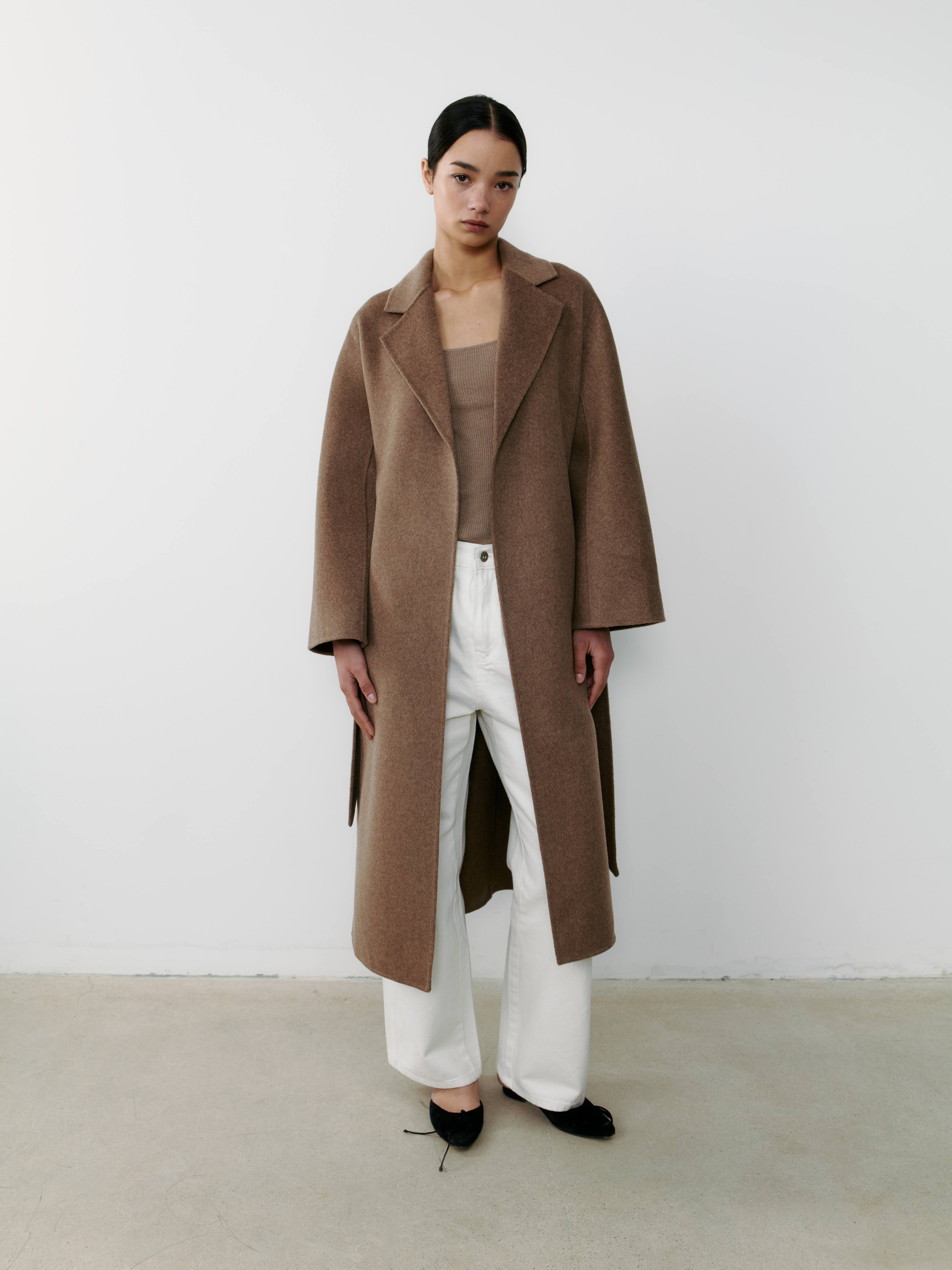 THE CURATED CLASSIC COAT - CHOCOLATE MELANGE