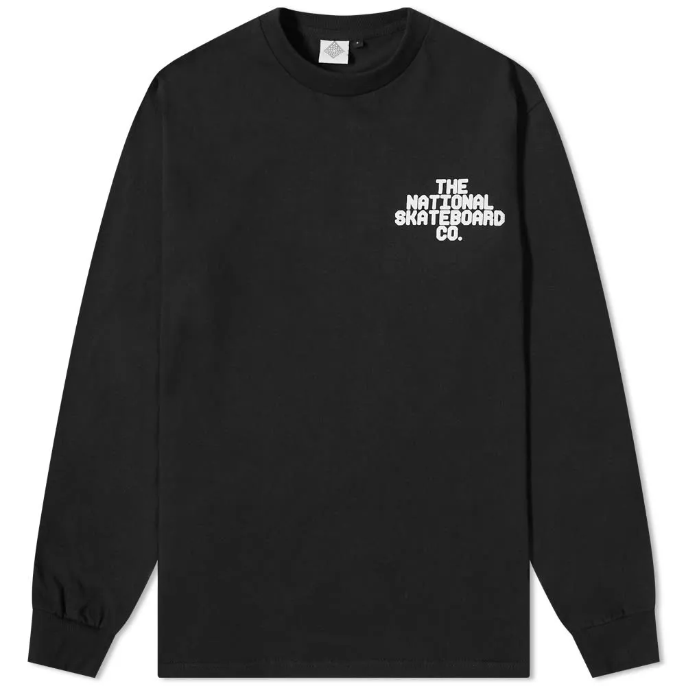 The National Skateboard Co. Long Sleeve Block Logo T-ShirtBlack